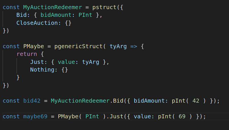 MicheleHarmonic's tweet photo. Every day that passes is a day closer to Typescript smart contracts🔥

To prove to you that, let me show you a prototypical implementation of non-trivial data type definition in plu-ts🤩 https://t.co/U416CMIuIL