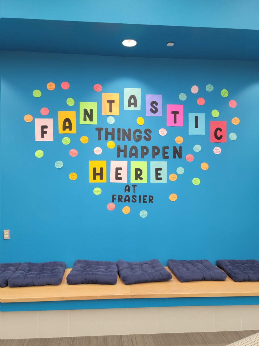 FMSMsCalico's tweet photo. The West Mesquite Emerging Leaders came to visit Frasier today. With the help of our Frasier Ambassadors this encouragement board was created. We love when they visit! #FrasierFirst. #elwmhs https://t.co/f1PJ6i09bO
