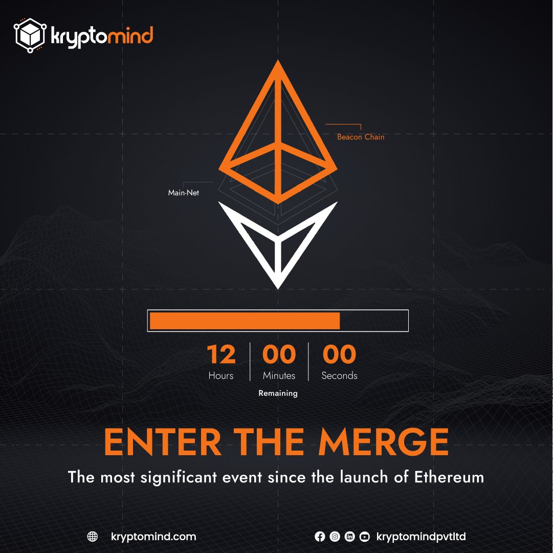 Kryptomindllc's tweet photo. Ethereum 2.0 is coming!

With less than 12 hours remaining, Ethereum is in the final hours of its "Merge".

#ethereum #ethereum2 #themerge #ethereummerge #blockchain #blockchaintechnology #kryptomind https://t.co/5sYMMMn3fh