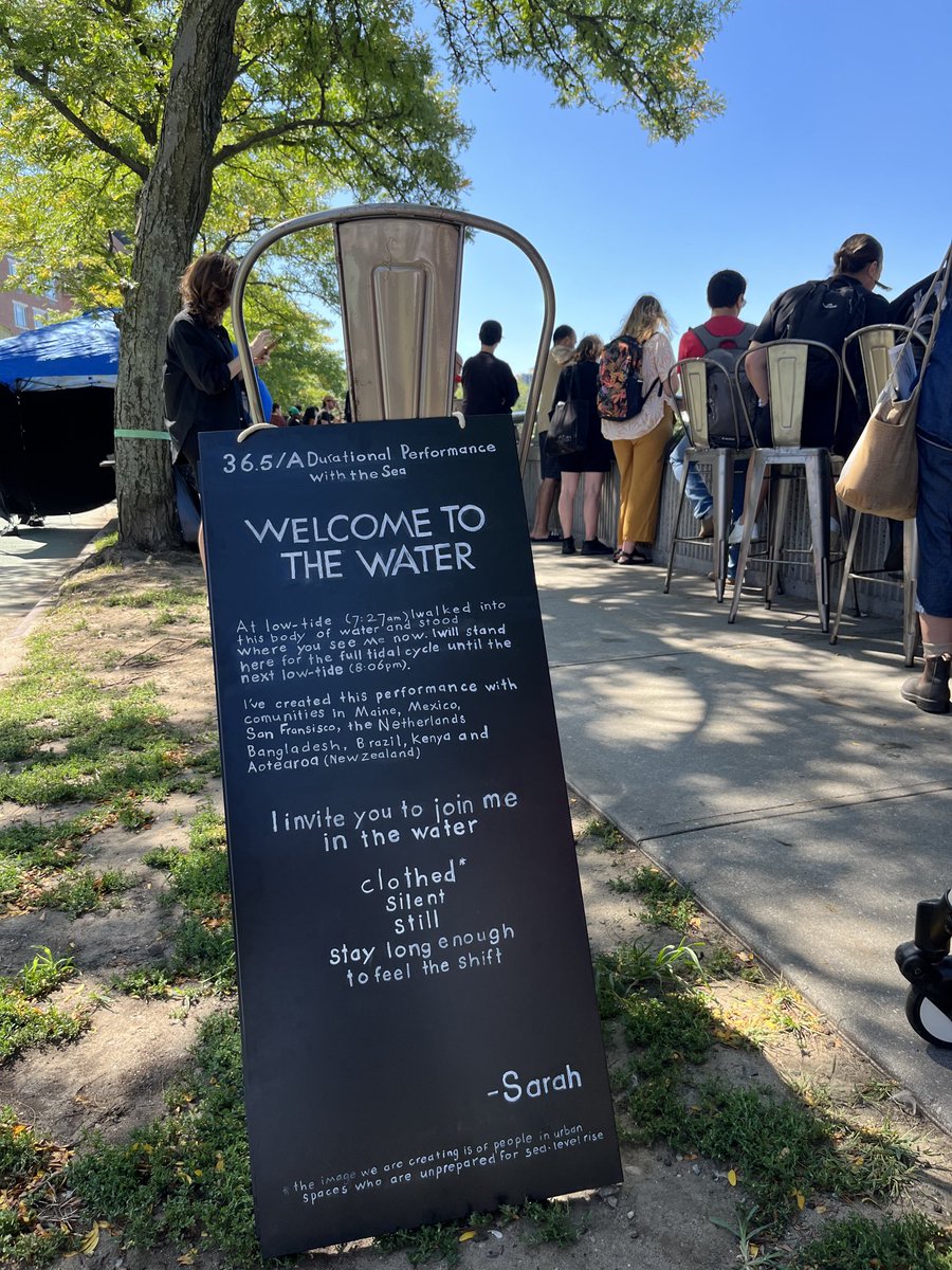 AHowden_Chapman's tweet image. ⁦@scsunde⁩ Sarah Cameron Sunde's 36.5 / New York Estuary. A Durational Performance with the Sea.