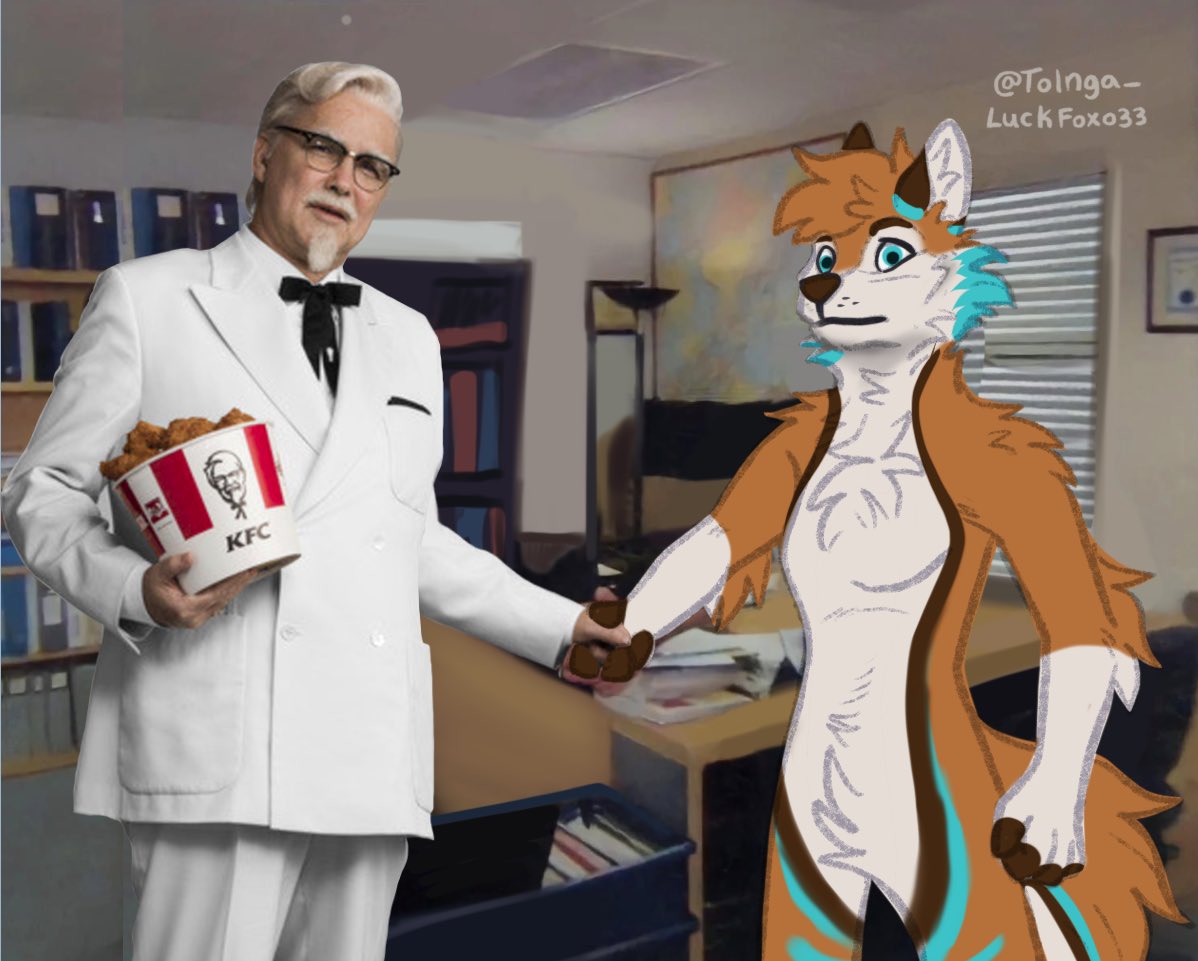 LuckFoxo33's tweet photo. Colonel sanders and @RivaloWolf 1869 colourized 

👴🏻🤝🦊 https://t.co/xp7dFVLm1P