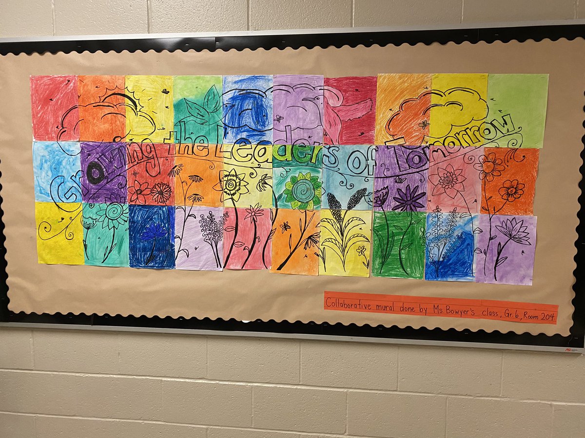 Check out the amazing collaborative mural we created today! I loved seeing all students using pastel to colour, going over the black lines, helping sort the pictures and then putting it up together. It looks so great! 🎨<a href="/GlenDhuPS/">Glen Dhu</a>