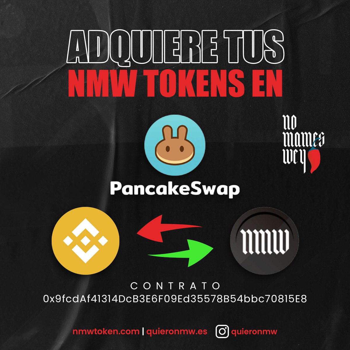 NmwToken's tweet photo. 🤩 El nuevo token de NMW está Aquí ya.  Ha nacido el primer token para materializar la cadena de taquería mas grande del mundo y mucho más.

https://t.co/R1uHVdsH6O

#nmw #nomameswey #Crypto #tacos #tokens #nft #cryptoworld #cryptolovers #btc #tokenholders #holders #TacoTuesday https://t.co/OImSQ8BId6