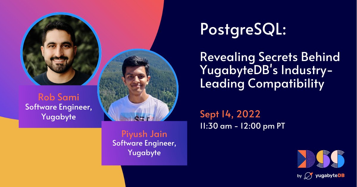 pjain415's tweet photo. Join us today at DSS 2022 to hear me and Rob Sami talk about two recent additions to YugabyteDB's distributed transactional layer that increase parity even further with PostgreSQL: read committed isolation and pessimistic locking

🚀 @Yugabyte #DSS22 https://t.co/59T6PGFlXa