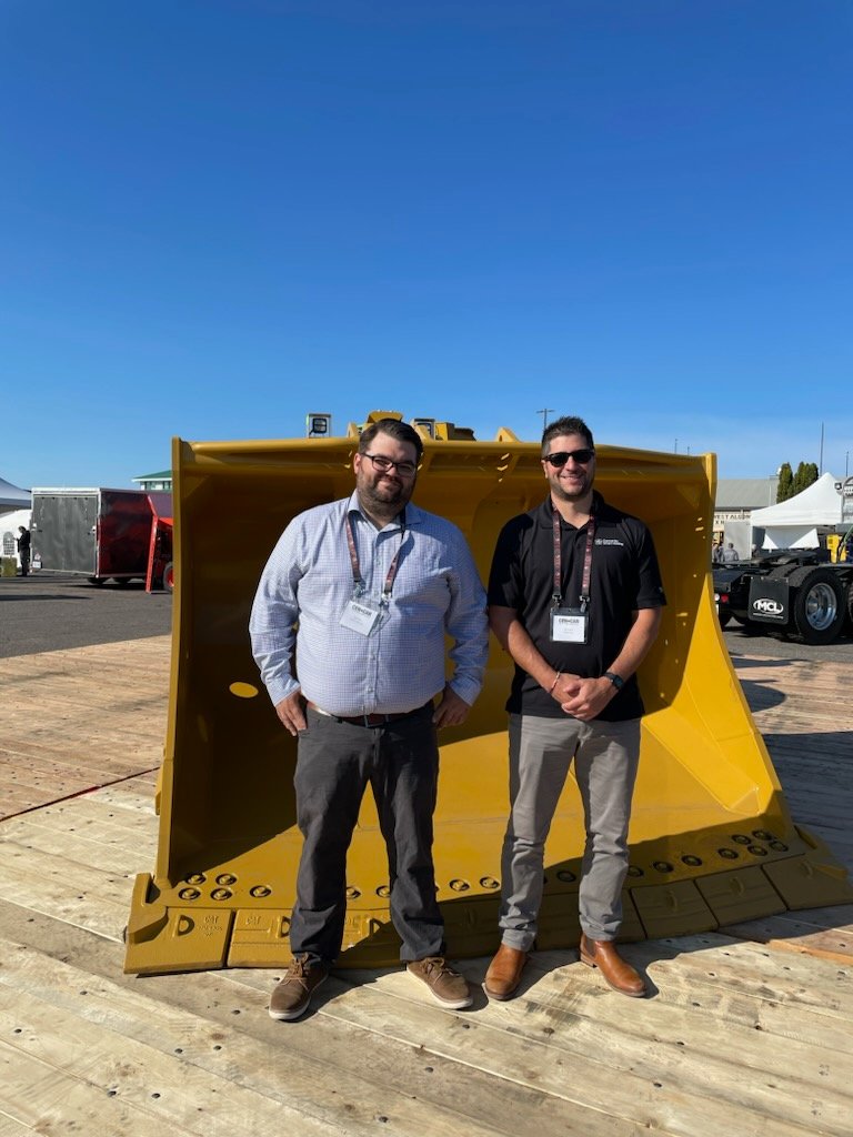 CambrianRD's tweet photo. What a beautiful day for the Cen-Can Expo - Central Canada's largest resource expo. @mikecommito and @SteveMGravel are getting the scoop on the latest in resource technologies #CENCAN #NORTHERNONTARIO #MINING https://t.co/OrlmDJtEbY