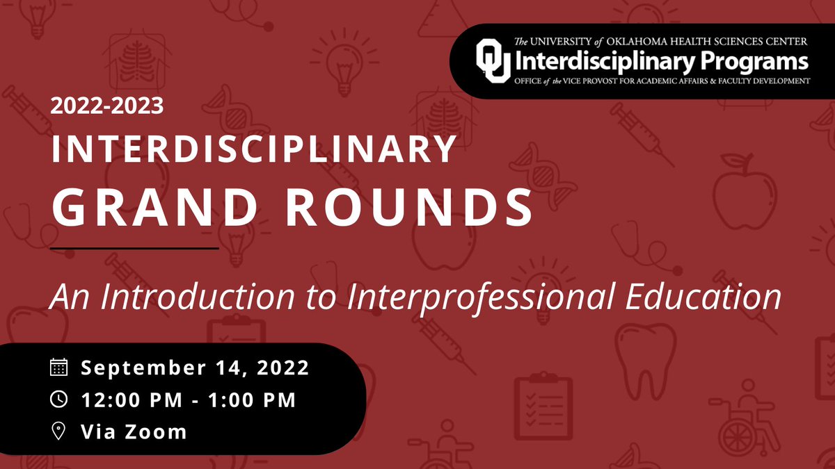 Join us at noon today for the first Interdisciplinary Grand Rounds of the year! You will be introduced to the Interdisciplinary Student Council members, learn about their mission, and hear about upcoming projects/events. See you there! zoom.us/meeting/regist…