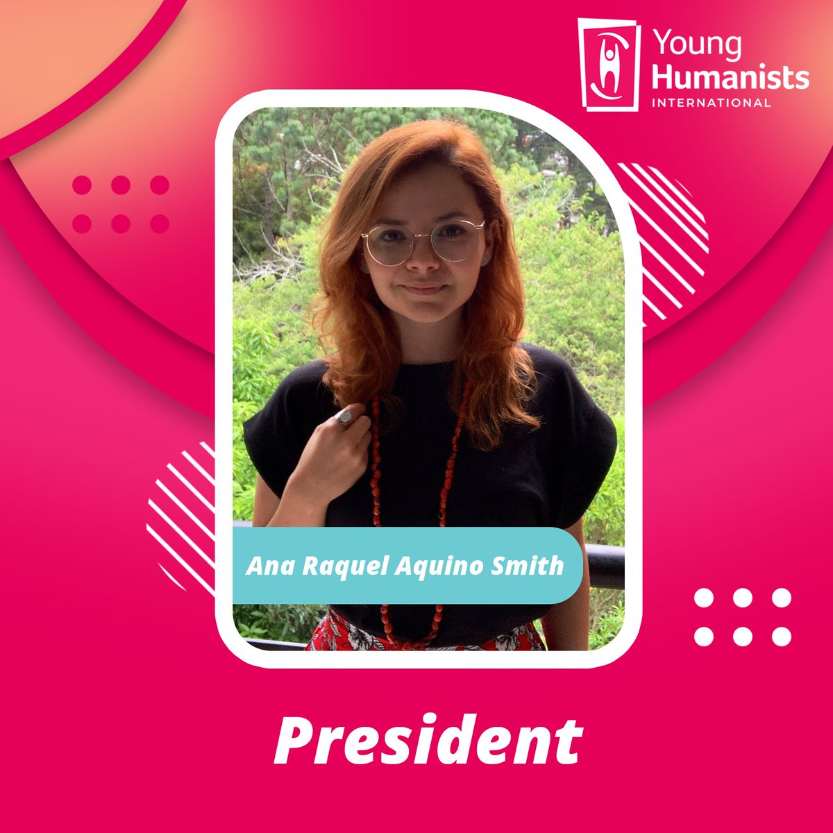 YoungHumanIntl's tweet image. We're happy to welcome the new President of Young Humanists International, Ana Raquel Aquino Smith!

Ana is a lawyer, vice-president, and Board Member of Humanistas Guatemala. She was also the former Americas Regional Coordinator. 
Meet the team: humanists.international/about/young-hu…