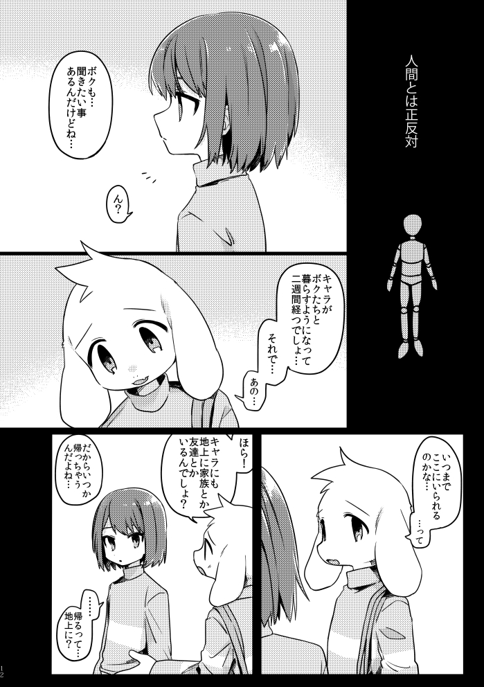 キャラとアズリエルの漫画(3/6) 