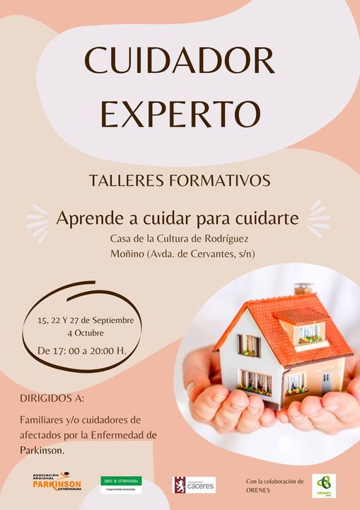ParkinsonExtre's tweet photo. Recuerda!!

📣 YA tenemos FECHAS para nuestros talleres formativos de CUIDADOR EXPERTO en CÁCERES.

Dirigidos a FAMILIARES y/o CUIDADORES de personas afectadas por la enfermedad de Parkinson. 

Apúntate en:
 ☎️ 924303224 - 674094501
 📩 cuidadorexpertoparkinson@gmail.com https://t.co/V48xrWodGu