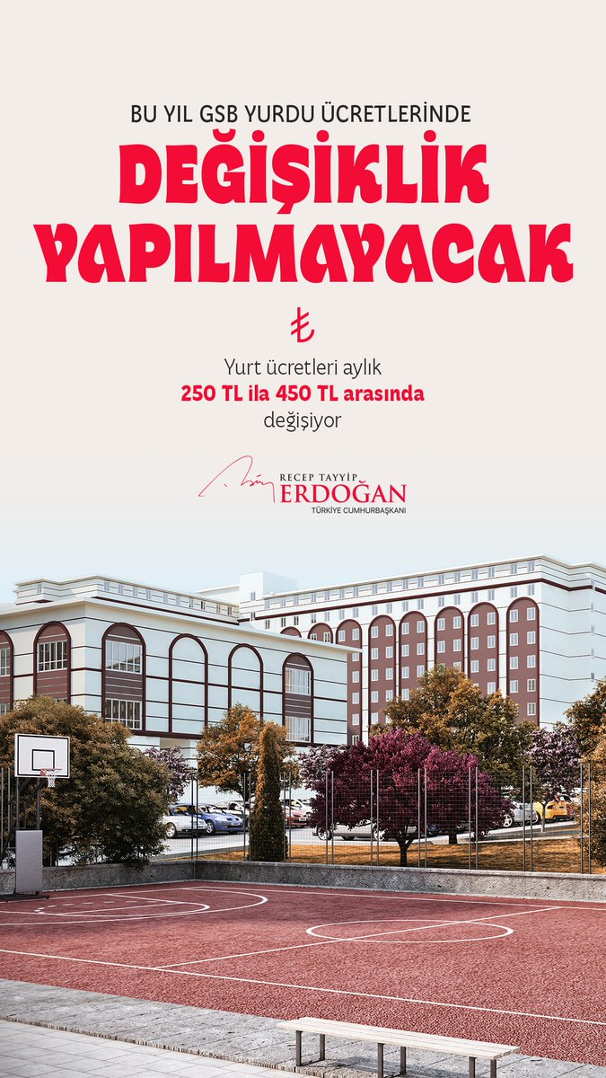 Salgın döneminde yurt ücretlerinde herhangi bir artışa gitmemiştik.

Aylık 250 lira ila 450 lira arasında değişen yurt ücretlerinde bu yıl da değişiklik yapılmayacağının müjdesini gençlerimizle paylaşmak istiyorum. Hayırlı olsun. #GSBYurtları