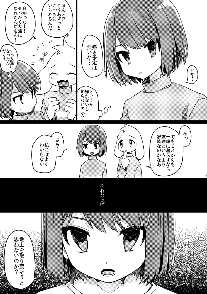 キャラとアズリエルの漫画(4/6) 