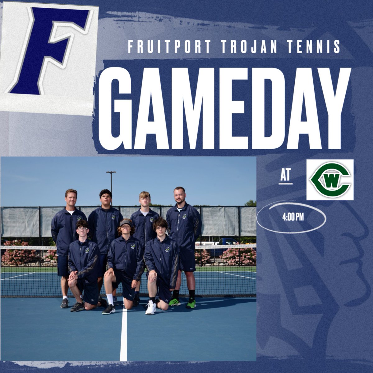Trojan Tennis Game Day!
Fruitport at West Catholic
4:00pm- At Aberdeen Park

Go Blue!