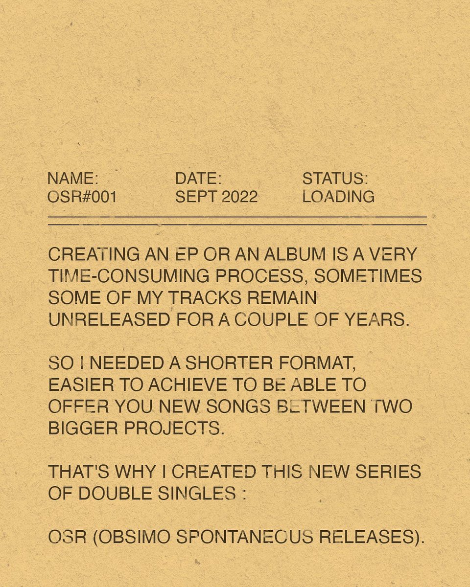 Obsimo_Music's tweet image. New song at midnight [OSR001]