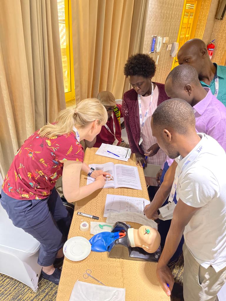 JayngigeM's tweet photo. As the #SAFEPaedsCleft training comes to a close, we appreciate @Smiletrain,@wfsaorg,faculty, participants &amp; all involved in its development &amp; planning. @joskar- excellent logistical coordination! Together we do more, we do better, we go farther #paeds #anesthesia #cleft #safety https://t.co/EXQiOPoFsr