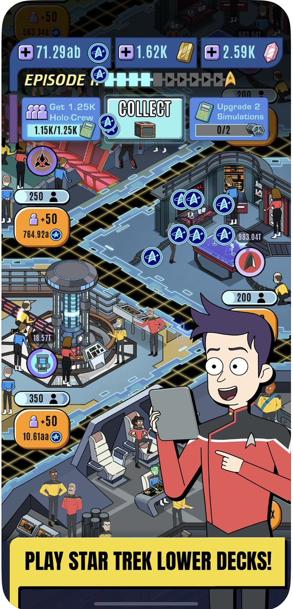 MikeMcMahanTM's tweet photo. BIG LOWER DECKS DAY🖖

👾new iOS game available world wide @LowerDecksGame!

📚issue 1 of the Lower Decks comic is on the stands!

📺 new episode drops tonight at midnight pst! https://t.co/kaNBpB6LZc