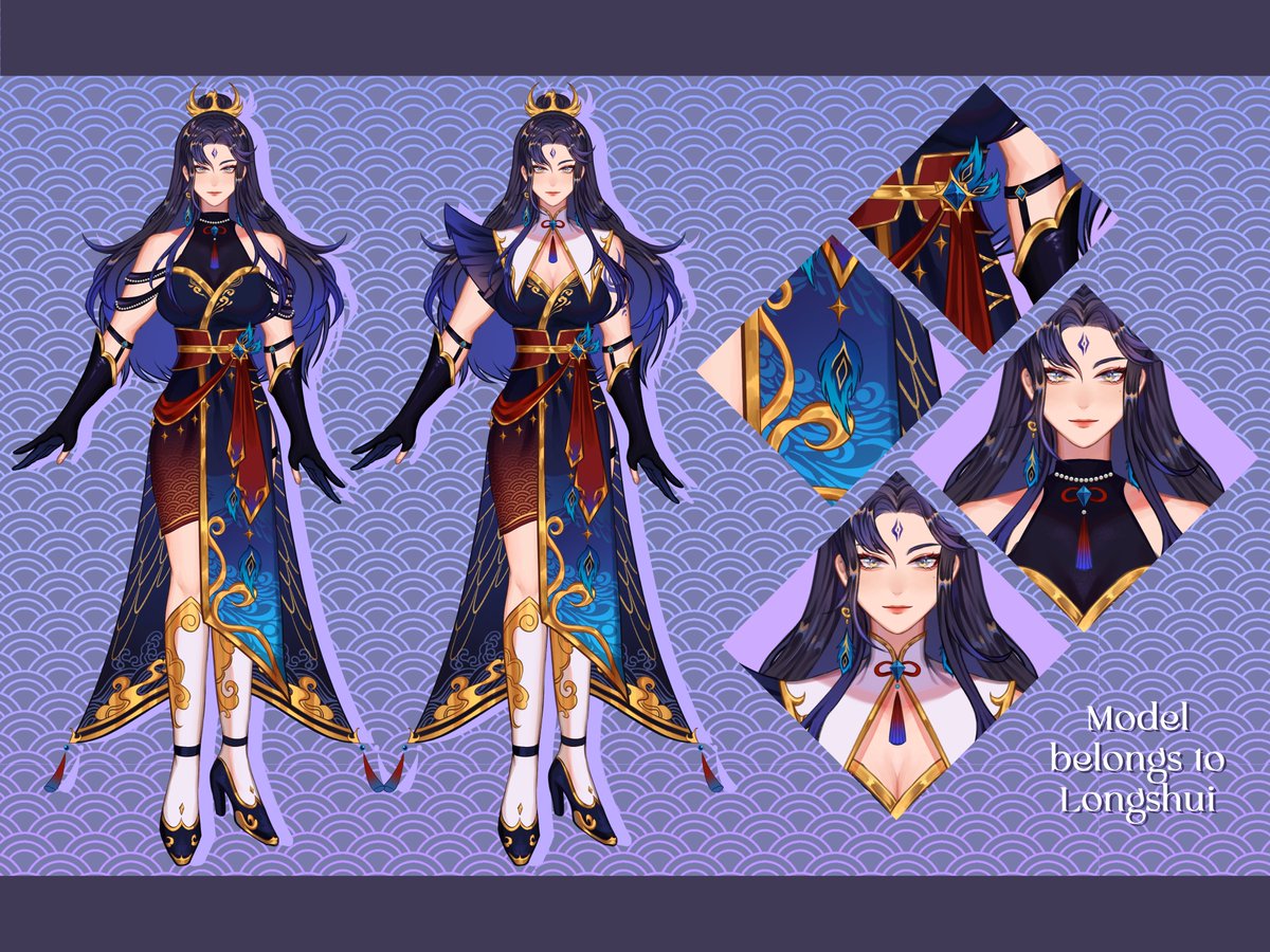 longshui_azure's tweet photo. Finally made a proper showcase of some of the models that I drew~
I still have one slot available for model commission this month! Check my card for more details: https://t.co/dBB650y6Me
#vtuber #vtuberuprising #vtubercommission #envtuber https://t.co/8m39Ki5WIb