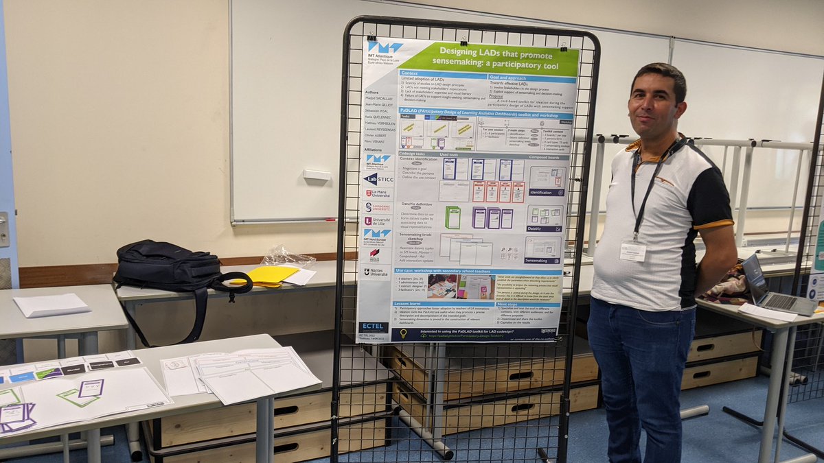 jmgilliot's tweet photo. Poster presentation #ectel2022 designing learning dashboards that promote sensemaking with @smadjid https://t.co/sZ5Rsj2Yh7 @LabSticc @IMTAtlantique https://t.co/3lzY8DseMn
