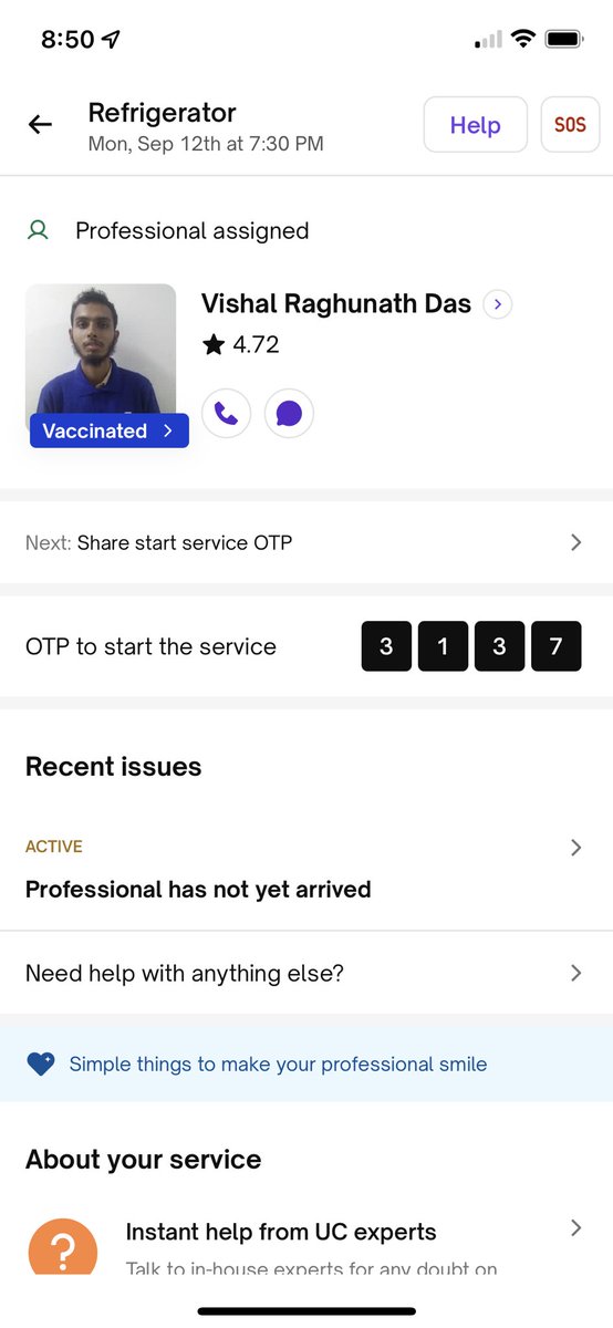k7joshi's tweet photo. @urbancompany_UC saving their professionals even when the client is suffering for three days. They accept a slot booking of 7.30 but their professionals do not show up because they don’t work after 6pm #urbancompany #SHUTDOWN #JayShah https://t.co/qqQ5JKRNpo