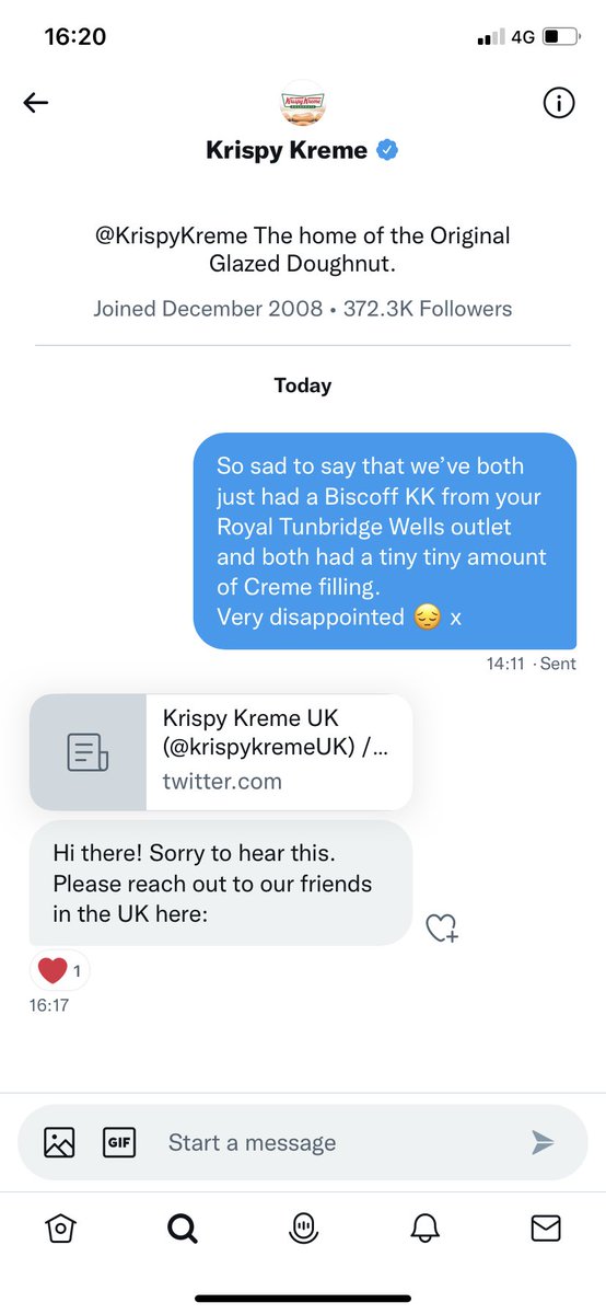 lemonsmelly's tweet photo. @krispykremeUK How do I reach out when you don’t have direct message please? 🤷🏻‍♀️🤔 https://t.co/X6L6XK8KPc