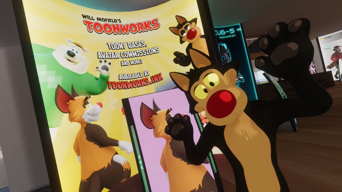 willmofield's tweet photo. So cool to see my own avatars in #furhub, where I found my first furry avatars way back when!
I'm totally not trying to convert more furries to become full-on cartoon characters honest https://t.co/PCzNeO2qqX