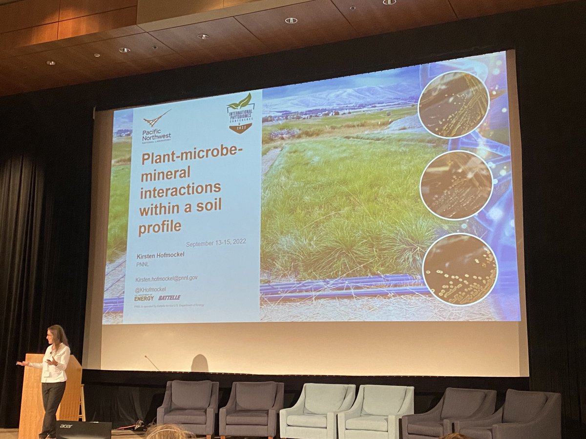 A great opening talk on day 2 of #phytobiomesconference by ⁦<a href="/KHofmockel/">Kirsten Hofmockel</a>⁩ on #rhizosphere microbiome, metabolome and mineral interactions across the soil depth.