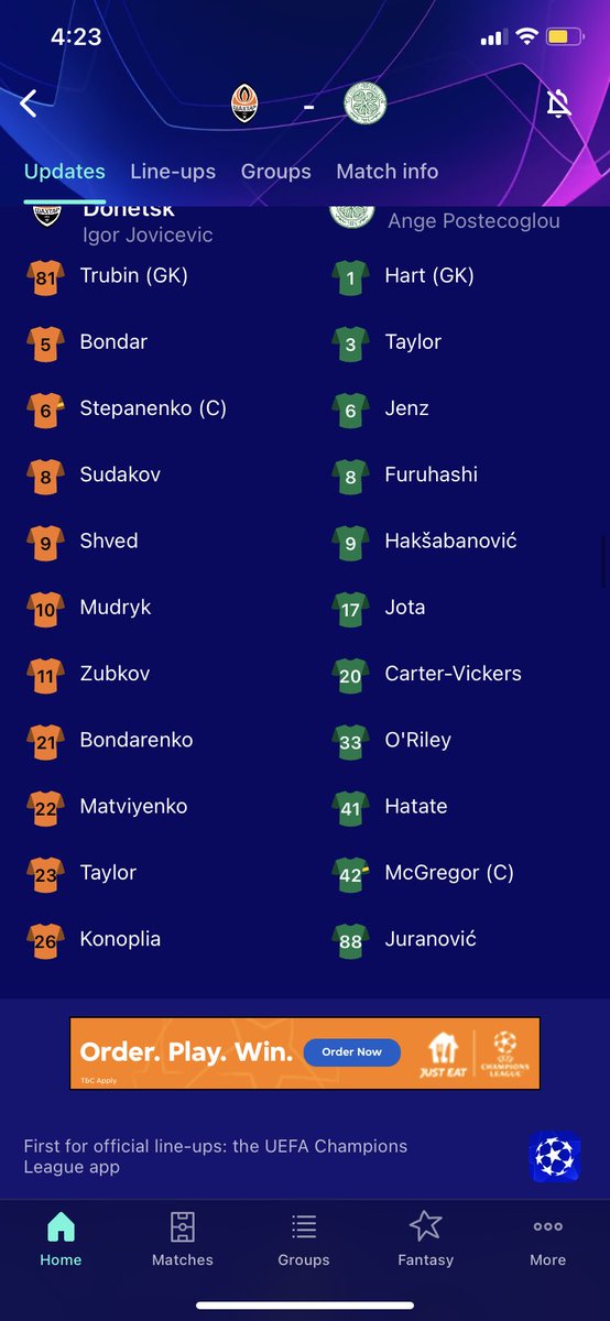 Mikey_Turner_'s tweet photo. @CelticFC Teams out https://t.co/SQWM4aXjP0