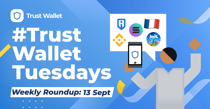 TrustWallet's tweet photo. 1/6 We’re #BUIDLing every single week here at #TrustWallet and, we announce a lot!

So, if you missed any of the announcements yesterday, here’s the #TrustWalletTuesdays roundup thread for this week, plus the ongoing mega thread 🧵👇 https://t.co/IYoOjwHePh