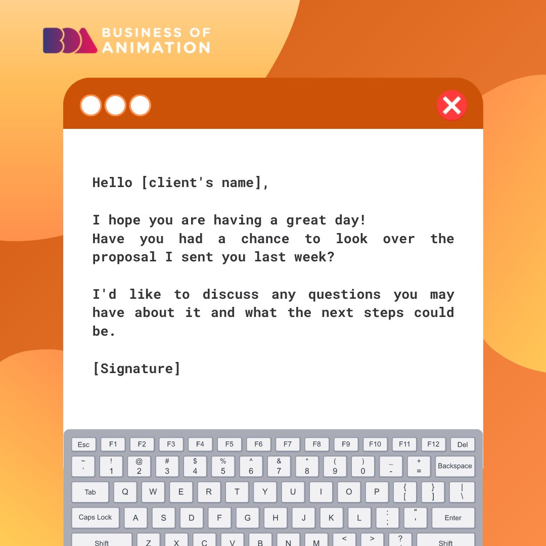 animationbiz's tweet image. Did you know that follow-up messages can be your secret weapon? Yet most freelancer animators are missing out by not following up at all.

#AnimationClients #AnimatorsClient #MotionGraphicsClients #AnimatorClients #AnimationClient