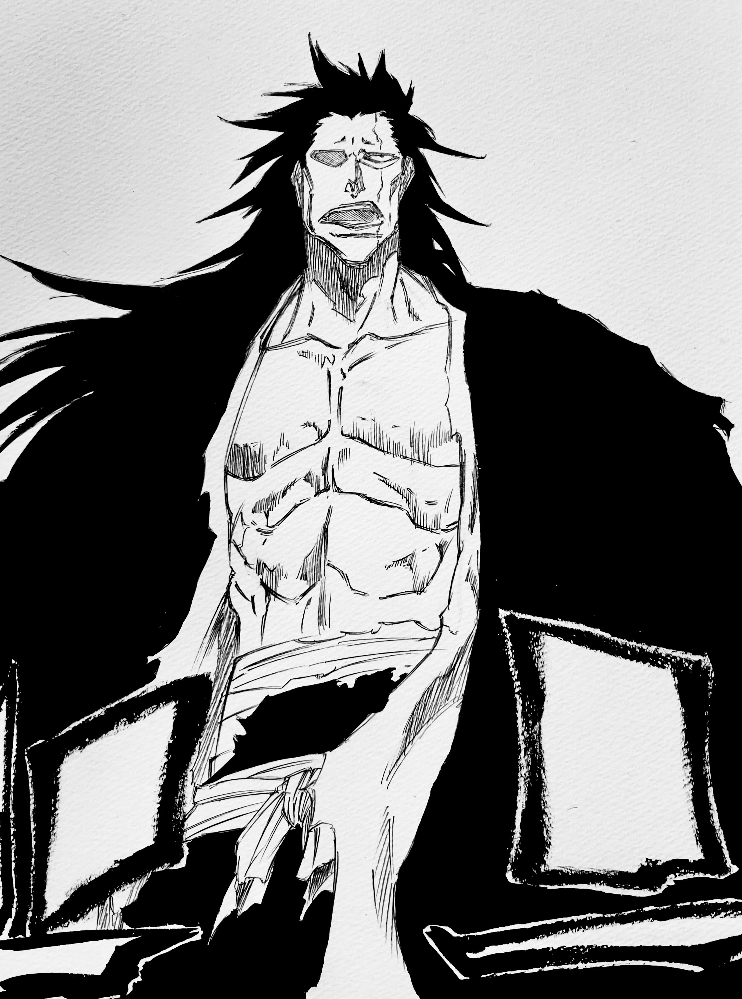 Amazon.co.jp: 更木剣八 BLEACH ブリーチ 墨絵風 プレイマット