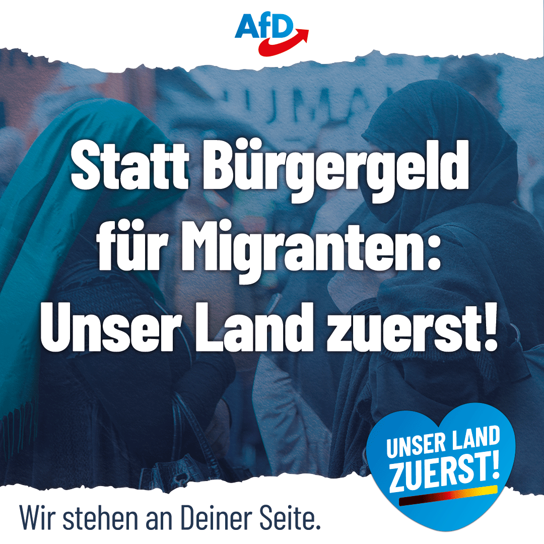 #Bürgergeld: Rundumversorgung für 1,5 Millionen #Migranten!
Wer keine Lust auf #Arbeit oder #Ausbildung hat, kommt der staatlichen Vollversorgung heute ein gutes Stück näher: Die #Ampel hat ...

facebook.com/alternativefue… #afd