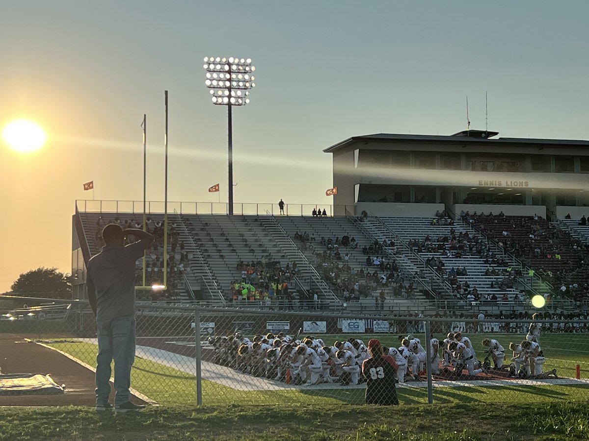 Before the <a href="/CHHS_FOOTBALL/">CHHS Football</a> game last week against Ennis. <a href="/CoachKirkMartin/">Kirk Martin</a>