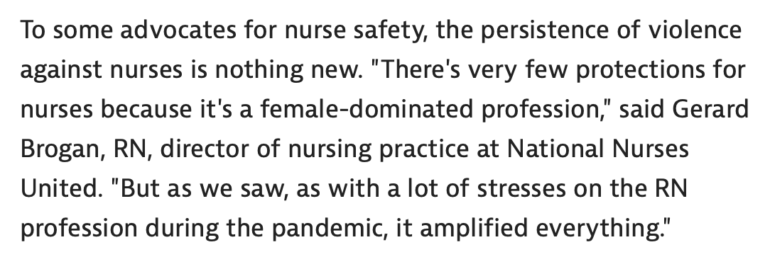 AliRaja_MD's tweet image. #ViolenceAgainstNurses Worse Than Ever, Analysis Finds
— Over 3 months in 2022, two nurses were assaulted every hour, on average
ow.ly/MCVQ50KJ41b
@medpagetoday 
#NurseSafety #RNviolence