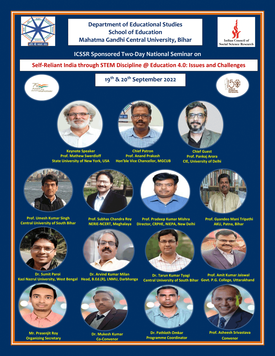 PathlothOmkar's tweet photo. 'STEM to LIFE' &amp; 'STEM in LIFE' Self-Reliant India through STEM Discipline @ Education 4.0. @MGCUBihar,@soemgcu,@Prof_Asheesh,@DrMukeshkr,@Dm_Motihari,@officecmbihar,@BiharEducation_,@ugc_india,@mamidala90,@EduMinOfIndia,@ncert,@ncteDelhi. https://t.co/7RSK8KeR5u