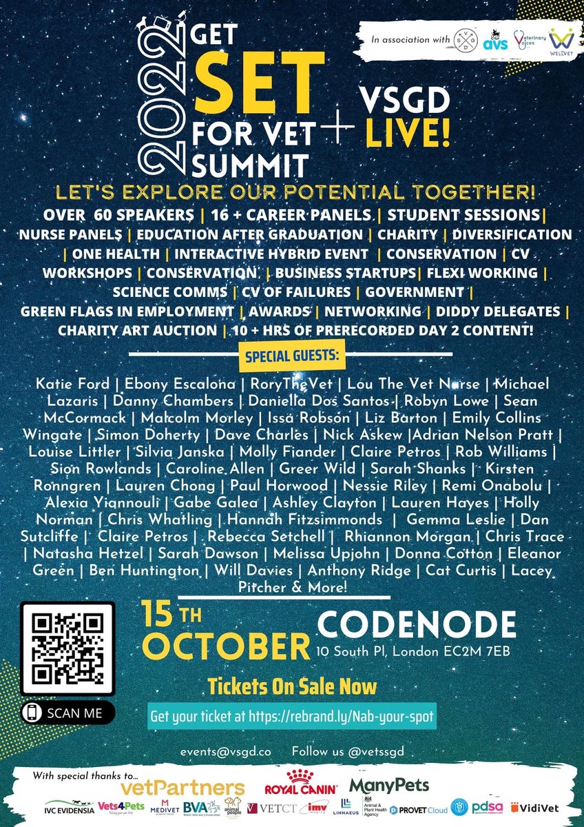 MalcM's tweet photo. Looking forward to inspiring sessions, catching up with old friends and making new connections at Get Set For Vet & VSGD Live 2.0 on 15th October. With @BritishVets @VetsSGD & @AVS_UK_Ireland. #VetPassport #SetForVet
Tickets ➡️ https://t.co/S72cAdzFgl https://t.co/dCtWTolB9B