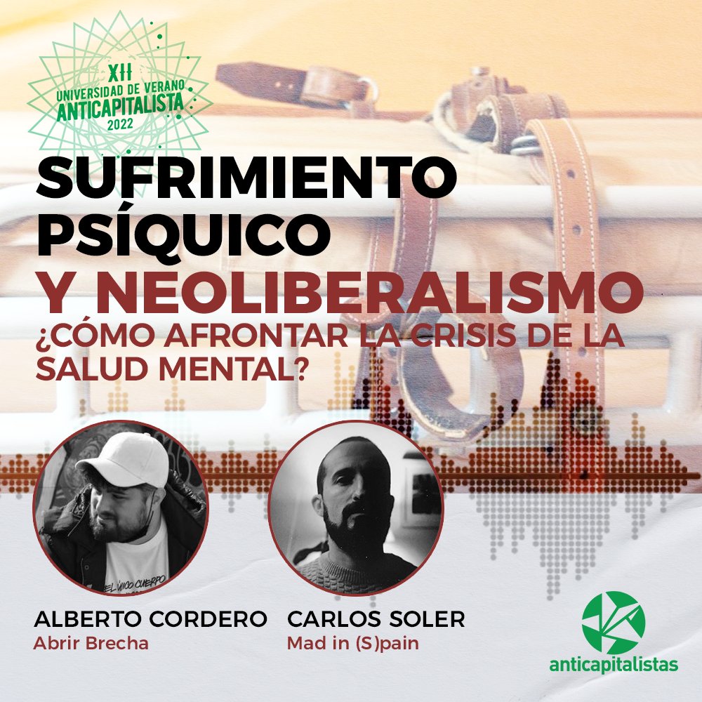🎙El pasado sábado 10 de septiembre se celebro el Día Mundial para la Prevención del Suicidio. Hoy compartimos un nuevo taller sobre salud mental "Sufrimiento psíquico y neoliberalismo ¿Cómo afrontar la crisis de salud mental?" 👇
on.soundcloud.com/kbGXG
open.spotify.com/episode/7F745N…