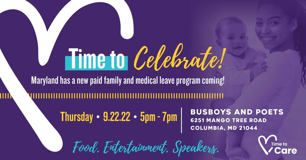 We can’t see fellow paid family &amp; medical leave advocates next week! Don’t forget to register for the reception - actionnetwork.org/events/time-to… #TimeToCareMD