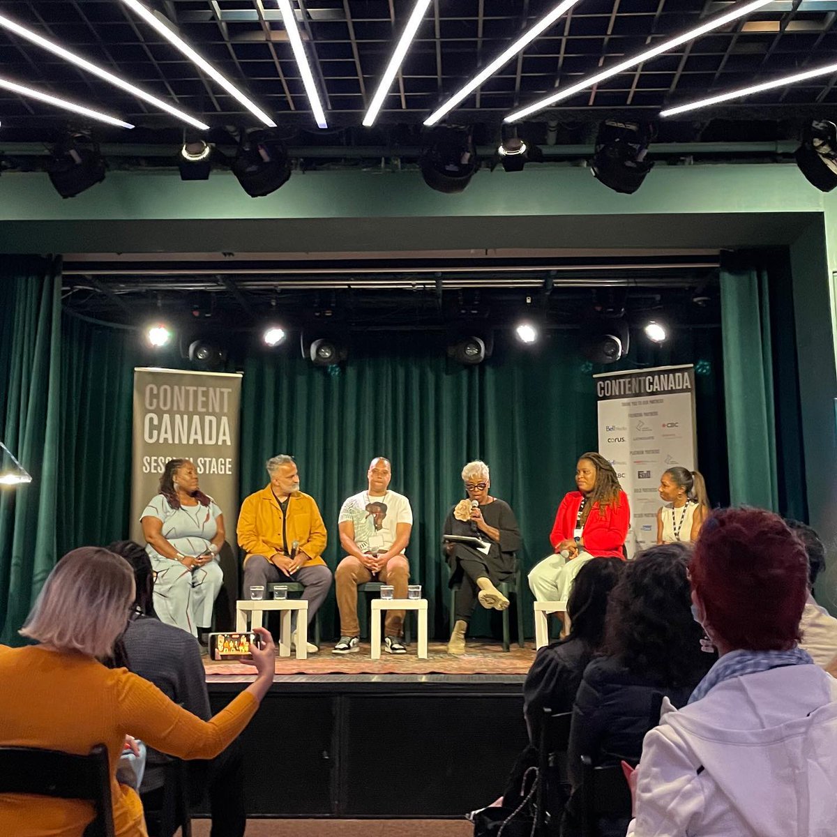 BLKScreenOffice's tweet photo. #ContentCanada’s @cbc, @cfccreates and @BIPOCtvandfilm Showrunner panel hosted by Kadon Douglas, Lea Marin, Ian Iqbal Rashid, Motion, Andrew Burrows-Trotman and Maxine Bailey💥
#BSOatContentCanada https://t.co/bbEz4x3Lqa