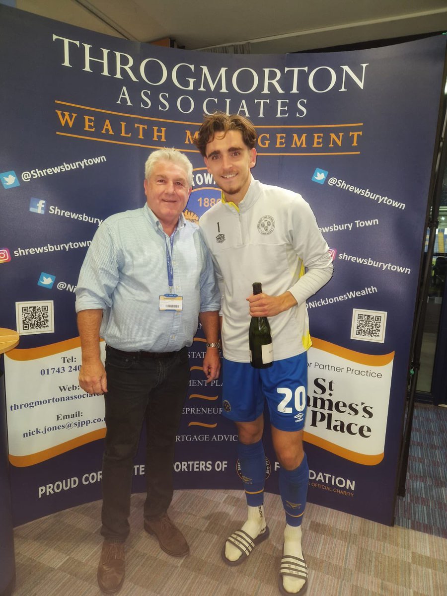 Shrews Commercial (@stfccommercial) on Twitter photo Last night’s <a href="/NickJonesWealth/">Nick Jones</a> Man of the Match was <a href="/TomBayliss_6/">Tom Bayliss</a>
Well played Tom, and what a win for <a href="/shrewsburytown/">Shrewsbury Town FC</a> ! 💙🧡 Last night’s <a href="/NickJonesWealth/">Nick Jones</a> Man of the Match was <a href="/TomBayliss_6/">Tom Bayliss</a>
Well played Tom, and what a win for <a href="/shrewsburytown/">Shrewsbury Town FC</a> ! 💙🧡