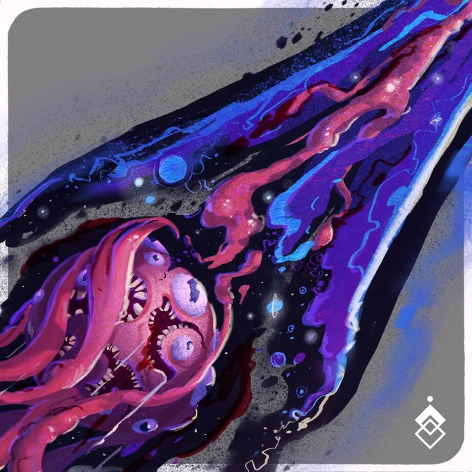 SWORDTEMBER'22 Day 14  The cosmic flesh flitted through space, consuming everything in its path, with each object it consumed - it grew in power and size, gnashing and gnawing existence itself. 