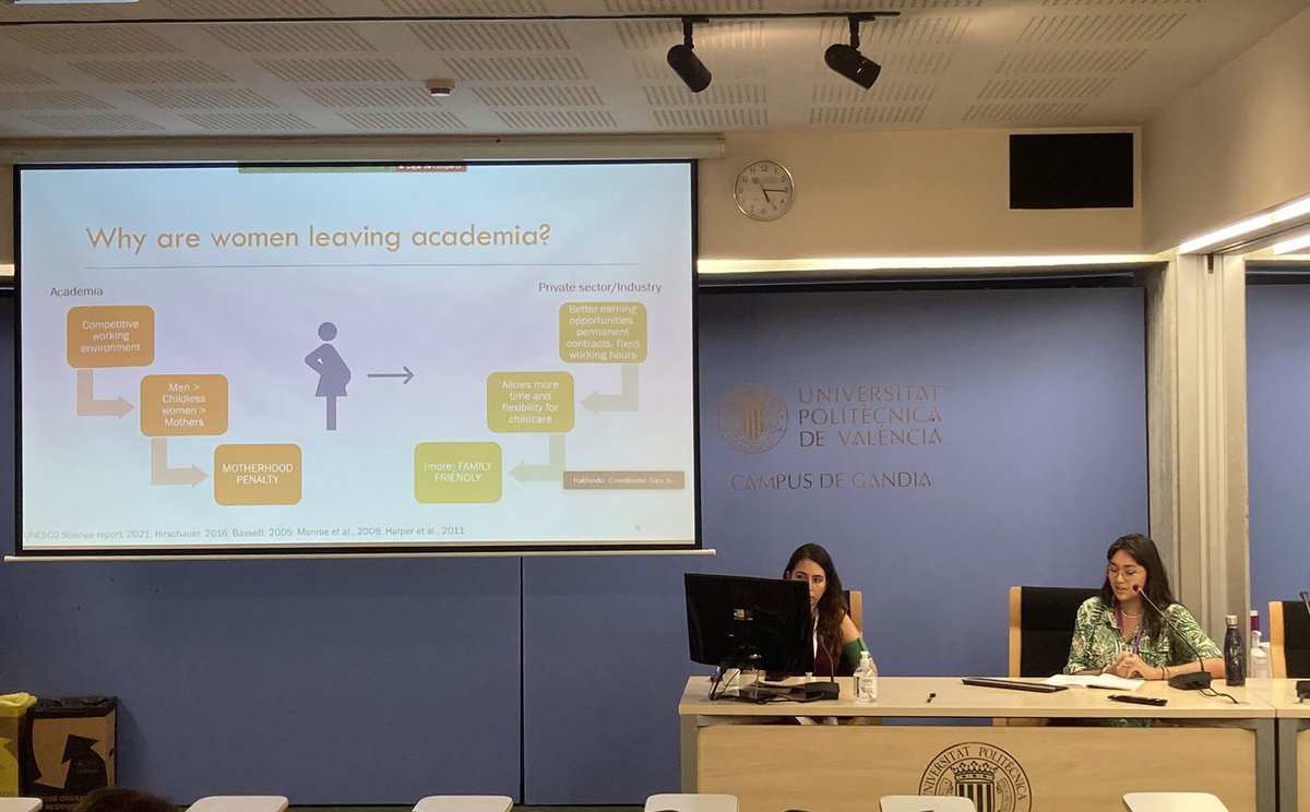 AntoniaVelicu's tweet photo. Manon Fauvelais presenting our work (together with @juliajerke &amp; others) at the @bridges2022 - and showing how mothers in science profit from having a partner in science. 👏🏼 great job! 👏🏼 #collaborativecouples #motherhoodpenalty https://t.co/wRlHeUV9sF