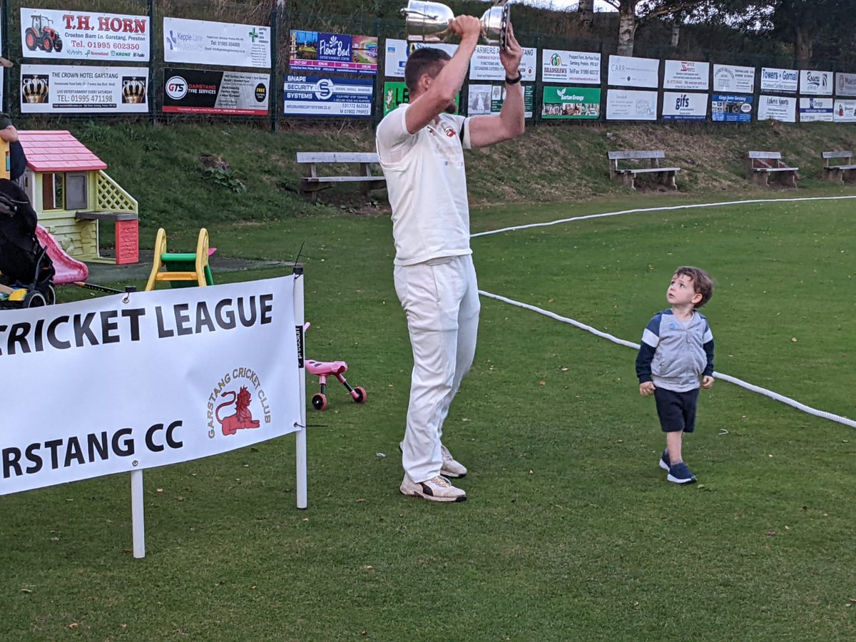GarstangCC's tweet photo. After the dust has settled from the weekend. He's a reminder of us being presented the @npremierleague Trophy. 

🏆 ECB Northern Premier League Winners 2022 🏆 https://t.co/Le61Ew5VLZ