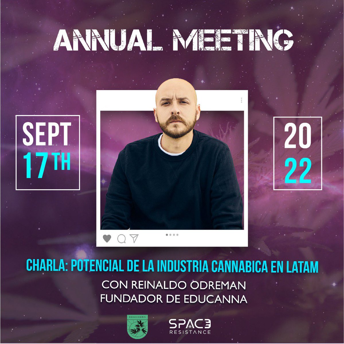 SpaceResist_NFT's tweet photo. Tenemos una gran noticia Space Rebels!
Reinaldo Odreman director y fundador de Educanna será nuestro invitado especial en el encuentro anual de holders de Space Resistance.
No te pierdas este evento único... Súmate a nuestra comunidad Rebelde ✊🚀 https://t.co/BigHiqr3qn