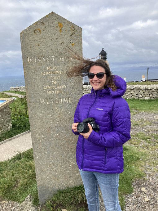 At the most northern point of mainland Britain!  It&rsquo;s not windy at all, that&rsquo;s just how I styled my hair