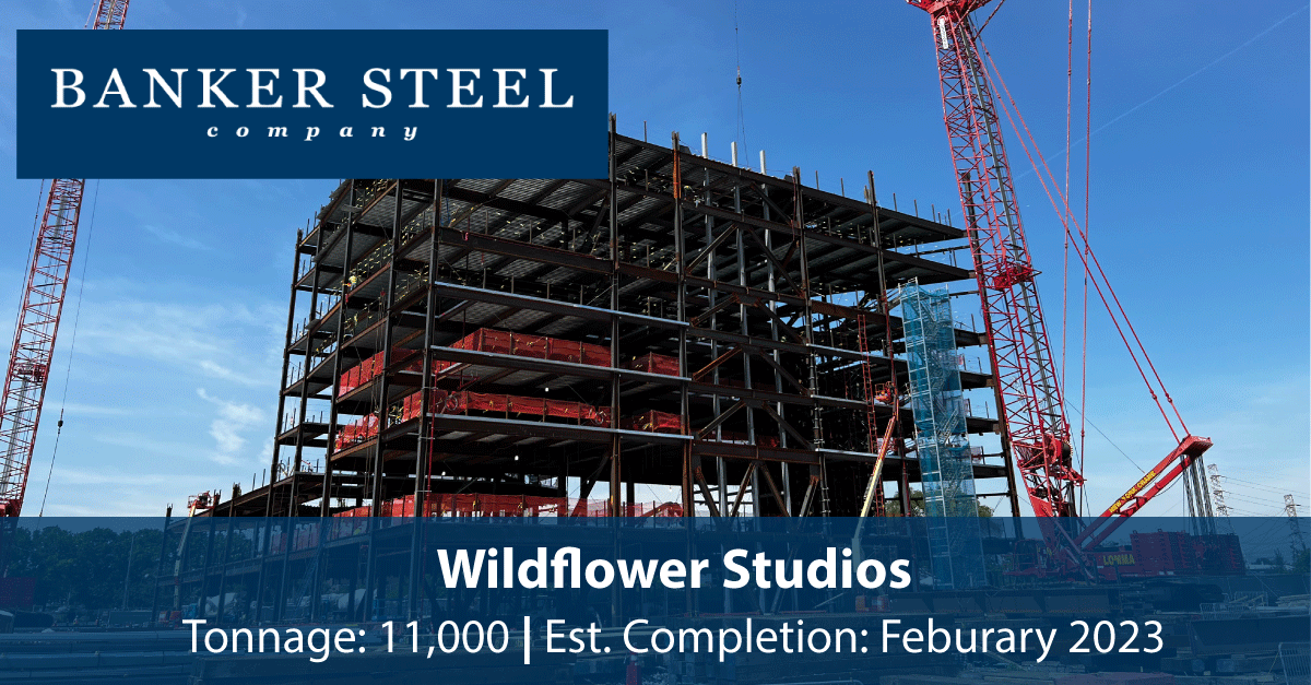 Check out how Wildflower Studios is coming along. Banker contributed 11k tons of steel to this project, and we’re excited to see the final result! #BankerSteel #SteelProject