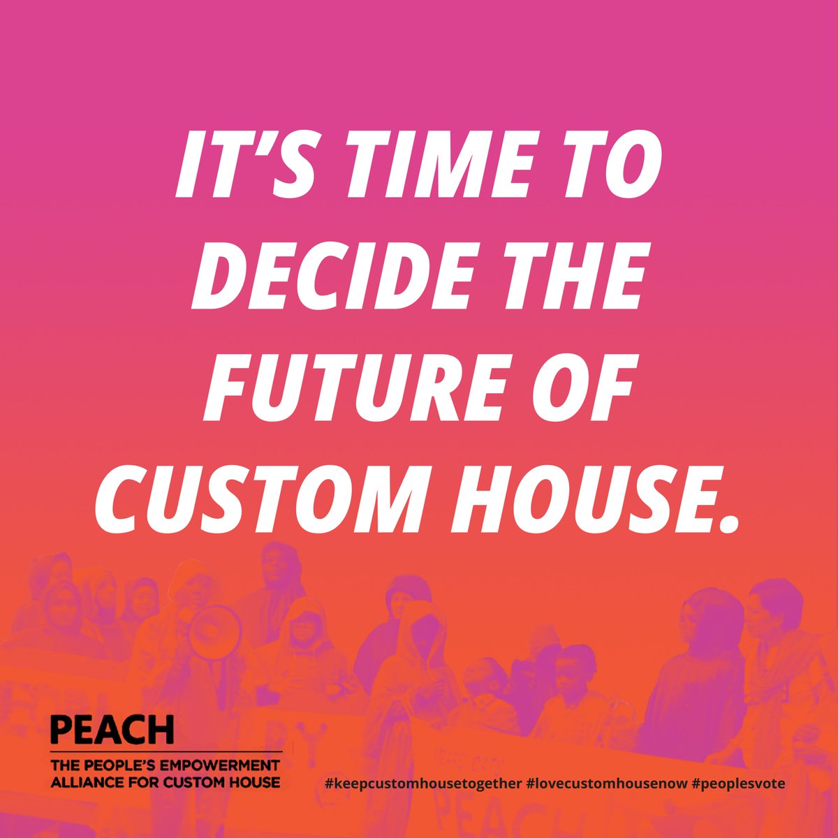 PEACH_E16's tweet image. 📢Newham Council will run the Custom House ballot next month

Its time to decide the future of Custom House. We need everyone's help, wherever you live!

How to support: linktr.ee/peach.e16

#KeepCustomHouseTogether #LoveCustomHouseNow #PeoplesVote 

(1/6)