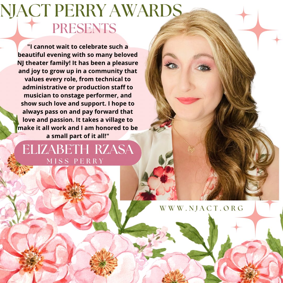 NJACT's tweet image. Today we feature NJACT Board Member, Elizabeth Rzasa, the Director of Communications and our Miss Perry for the Perry Award Ceremony as well as performer, director, musical director, and educator. Tickets: ucpac.org/event/njact-pe…
#njact #njactperryawards #perryawards2022