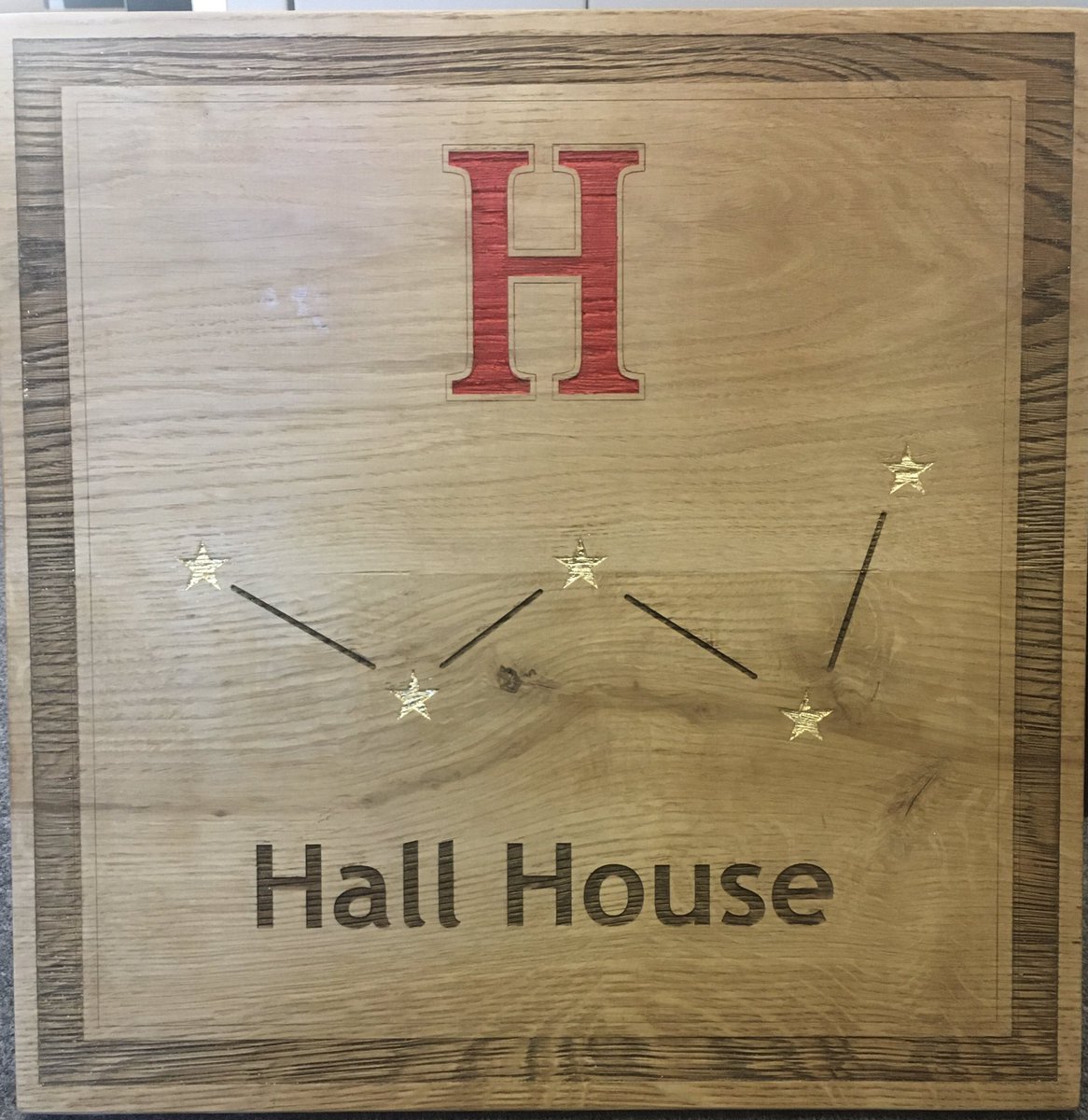 Thank you Design dept. For the new plaque. Ready for the house photo tomorrow!