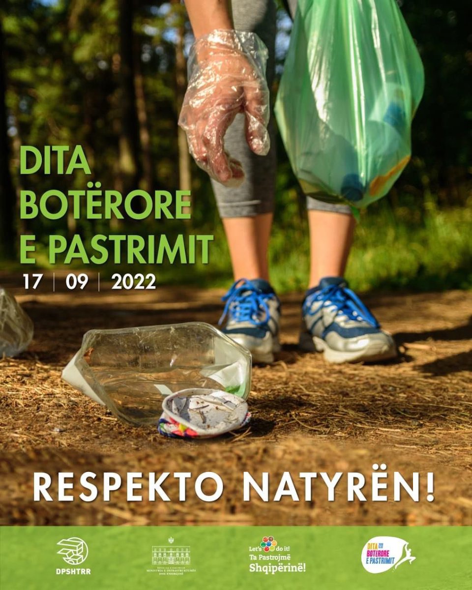 BGonxhja's tweet photo. 🌳 DPSHTRR në Ditën Botërore të Pastrimit i bashkohet nismës së Green Line Albania për pastrimin e Shqipërisë!
Detyrë qytetare që të jemi pjesë për largimin e sa më shumë mbeturinave nga rrugët e lagjes, qytetit, fshatit, si dhe nga akset kombëtare. 🌎✅♻️ 🧹💚RESPEKTO NATYRËN!💚 https://t.co/kyUl0mSeTL