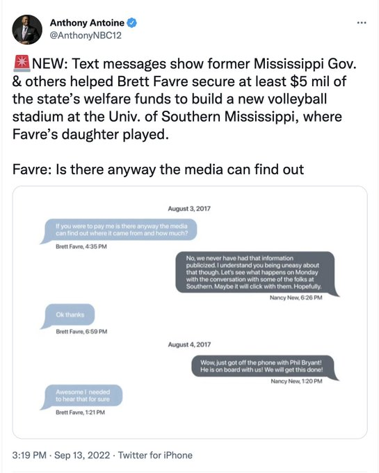 mmpadellan's tweet photo. "is there any way the media can find out"

Brett Favre is favrucked. https://t.co/HvMZgmzxlk