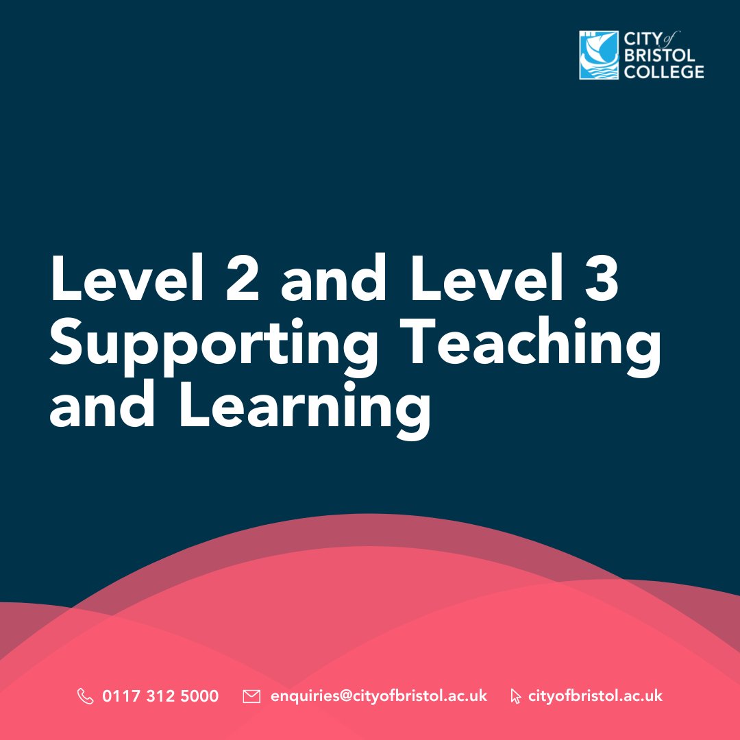 CoBCollege's tweet photo. Our Level 2 and Level 3 Supporting Teaching and Learning courses cover all aspects of specialist supporting, planning, delivering and reviewing assessment strategies to support learning alongside the teacher.

 #TeachingAssistant #SupportingTeachingAndLearning https://t.co/Ow7x2qD369